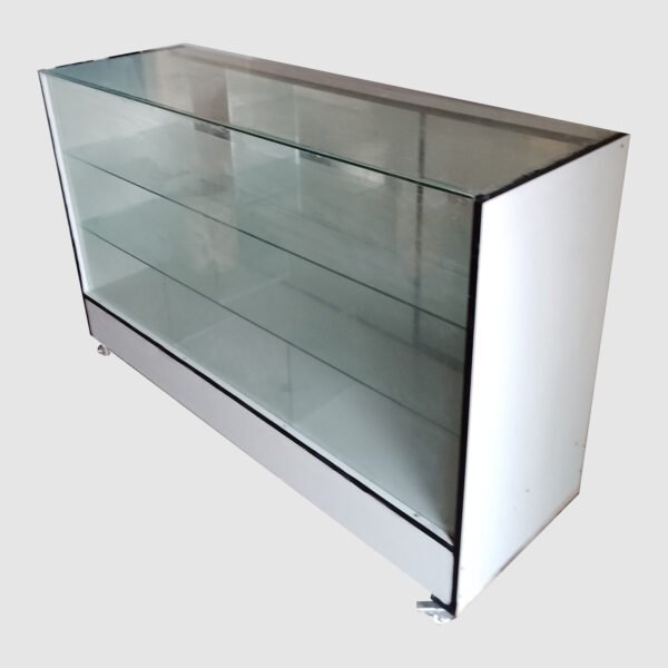 Glass Display Counter - White