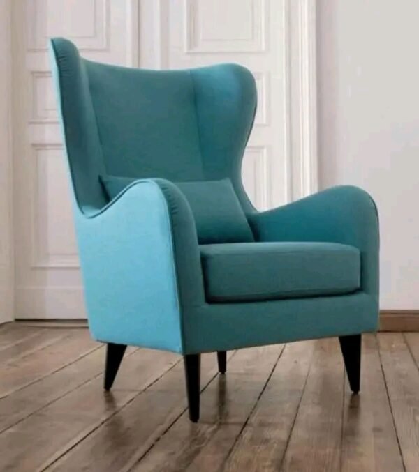 Discover Comfort with Our Blue Upholstered Single Seater Chair - Image 3