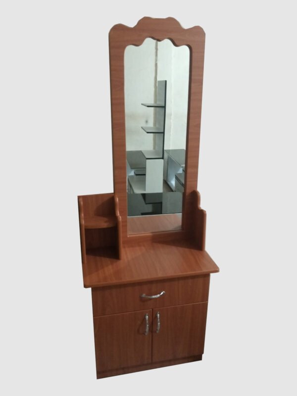 Elegant Wooden Dressing Mirror with Ample Storage