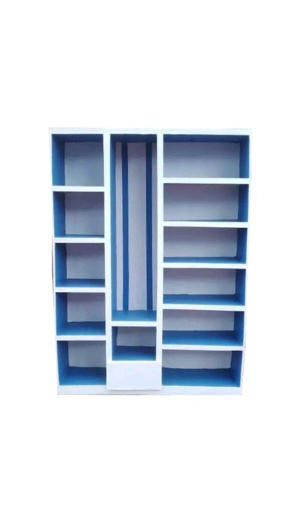 Stylish Wooden Shelves Unit in Light Blue